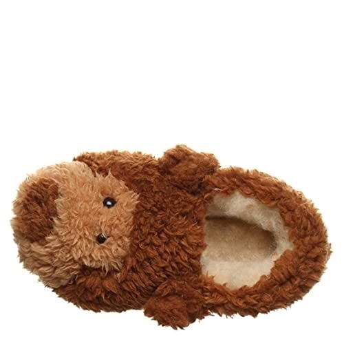 BEARPAW Kids Lil Critters Slippers Brown Bear Faux faux Size 2549T-450 Image 4