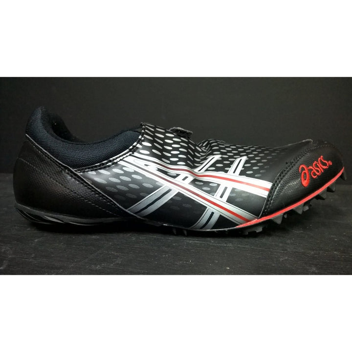 ASICS Mens Hypersprint Track and Field Shoes Black/Silver/Red - GN500 BLACK/SILVER/RED Image 4