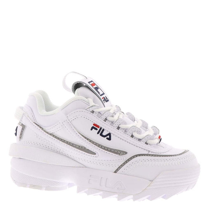 Fila Disruptor II EXP PS Toddler Girls Sneakers White Navy Red Lace-Up Image 4