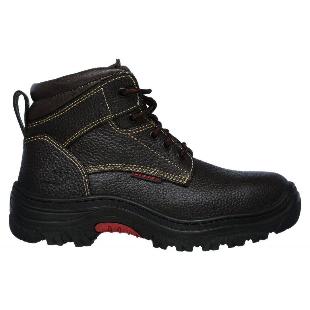 SKECHERS WORK Mens Burgin - Tarlac Steel Toe Work Boot Brown - 77143-BRN BROWN Image 1