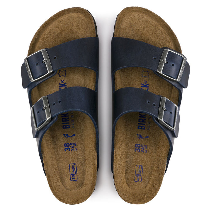 BIRKENSTOCK Unisex Arizona Soft Footbed Blue Oiled Nubuck Leather (regular width) - 1013643 OILED NUBUCK BLUE Image 4