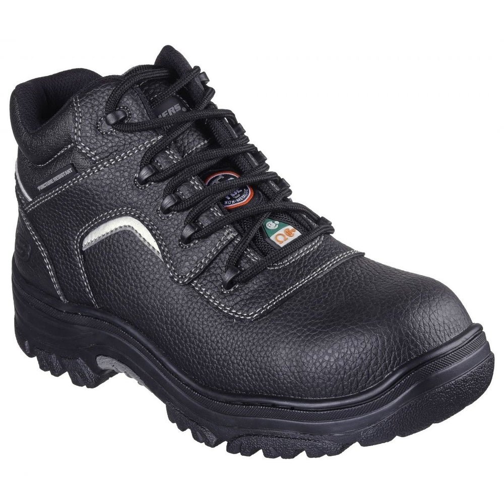 SKECHERS WORK Mens Burgin-Sosder Composite Toe Work Boot Black - 77144-BLK BLACK Image 2