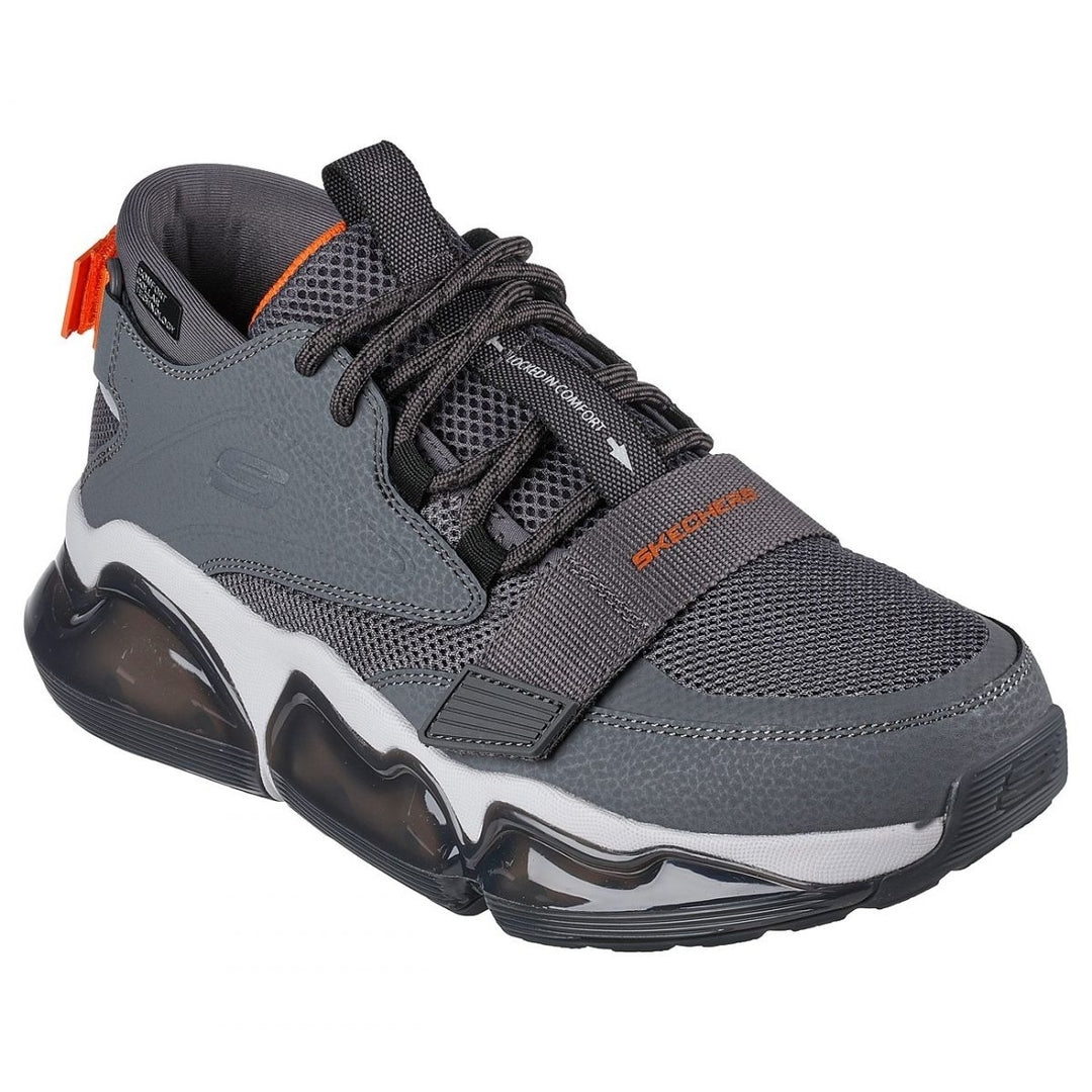 Skechers Mens Air Cushioning Mega Sneakers Charcoal/Orange - 232384-CCOR CCOR Image 4