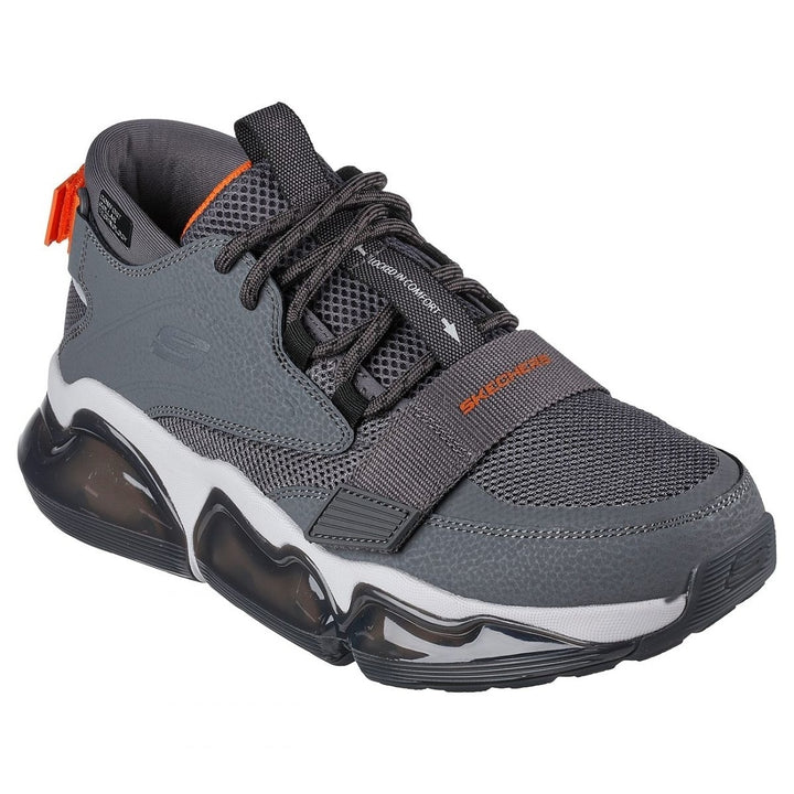 Skechers Mens Air Cushioning Mega Sneakers Charcoal/Orange - 232384-CCOR CCOR Image 4