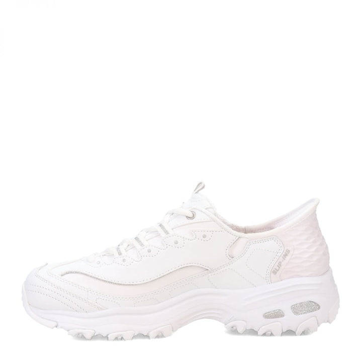 Skechers Womens DLites - Scene Sneaker White/Silver - 150031-WSL WHITE/SILVER Image 4