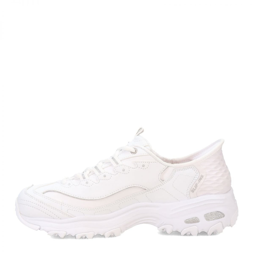 Skechers Womens DLites - Scene Sneaker White/Silver - 150031-WSL WHITE/SILVER Image 1