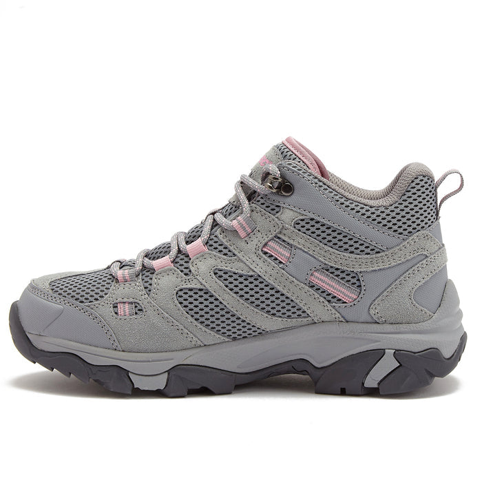 Hi-Tec Womens Apex Lite Mid WP Shoes Medium Grey Light Pink 6.5 Alloy Zephyr Image 2