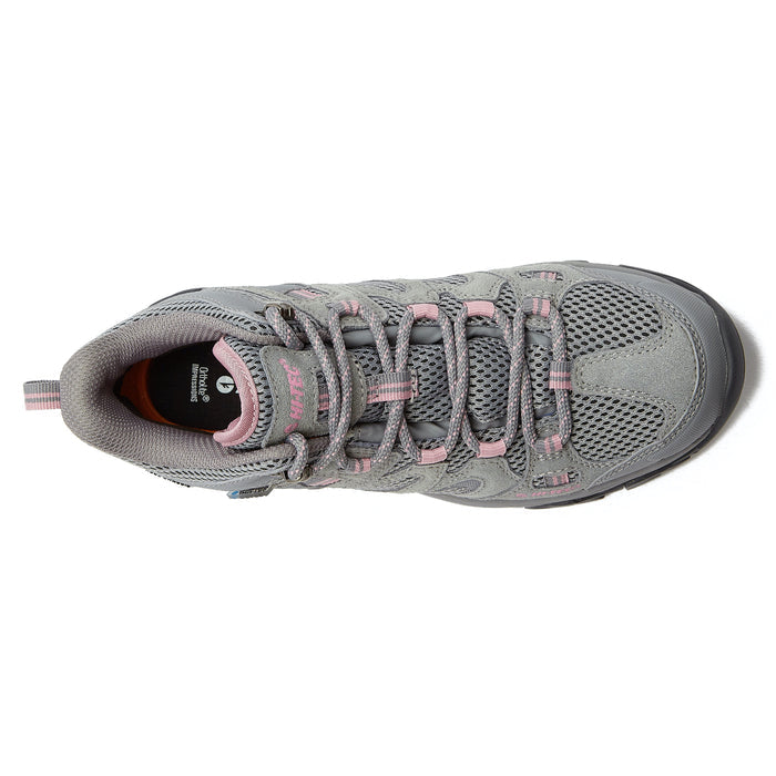 Hi-Tec Womens Apex Lite Mid WP Shoes Medium Grey Light Pink 6.5 Alloy Zephyr Image 3