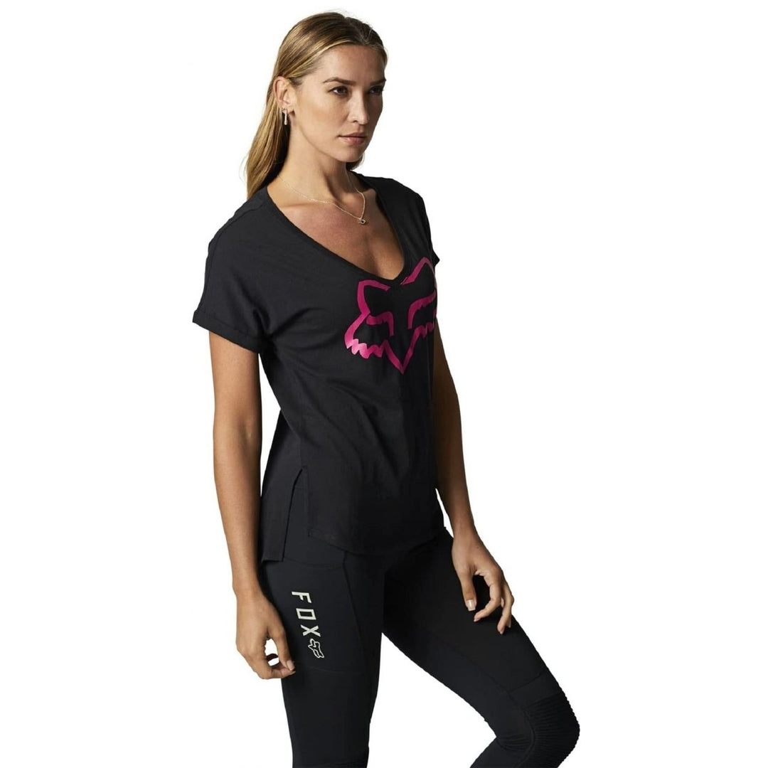 Fox Racing Womens Boundary Short Sleeve Top Black Pink Size [Insert Size] Image 4