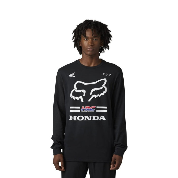 Fox Racing Mens Standard Fox X Honda Premium Long Sleeve Tee FLAME RED Image 1