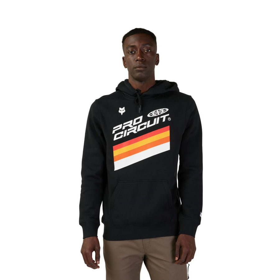 Fox Racing Mens Pro Circuit Fleece Po BLACK Image 1