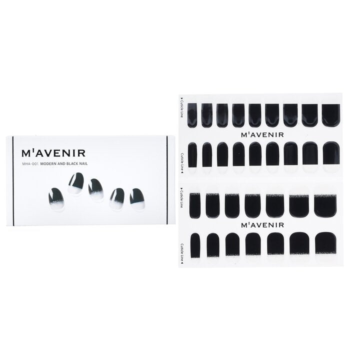 Mavenir - Nail Sticker (Black) -  Modern And Black Nail(32pcs) Image 1