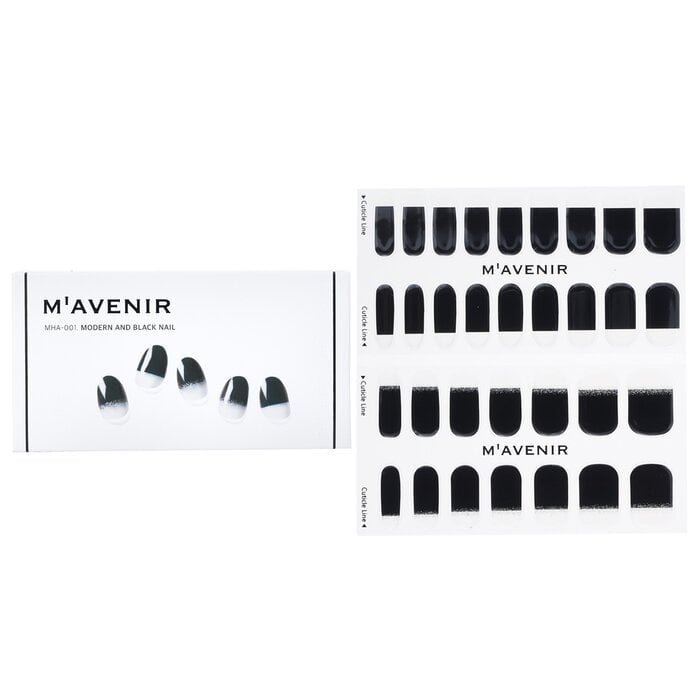 Mavenir - Nail Sticker (Black) -  Modern And Black Nail(32pcs) Image 1