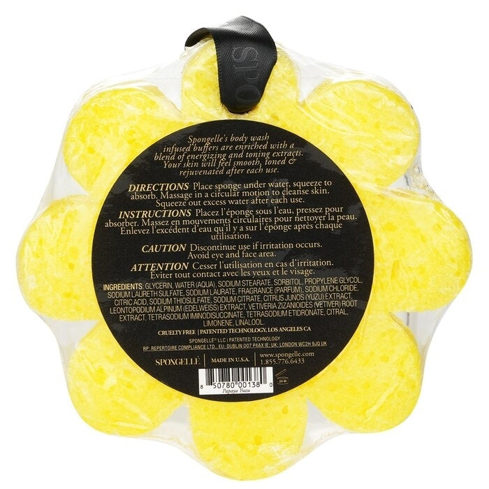 Spongelle - Wild Flower Soap Sponge - Papaya Yuzu (Yellow)(1pc/85g) Image 2