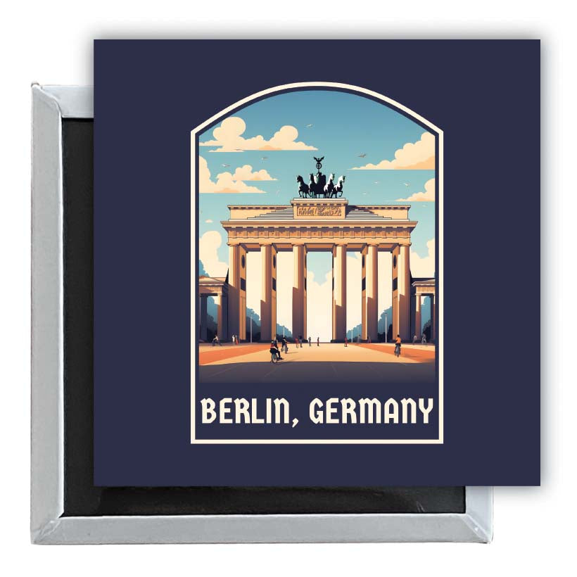 Berlin Germany Design A Souvenir 2.5 x 2.5-Inch Fridge Magnet Image 1