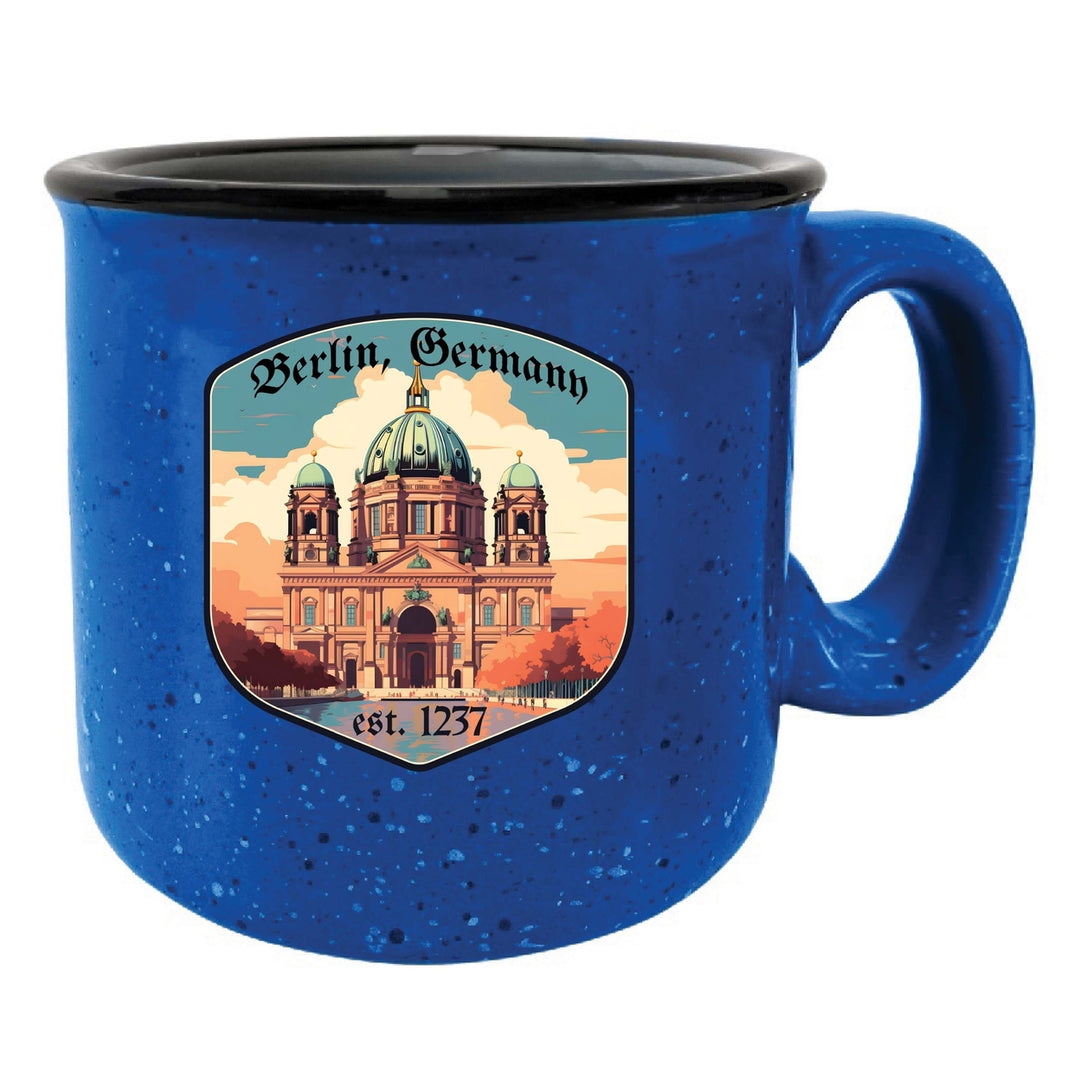 Berlin Germany Design B Souvenir 16 oz Ceramic camping mug Image 1