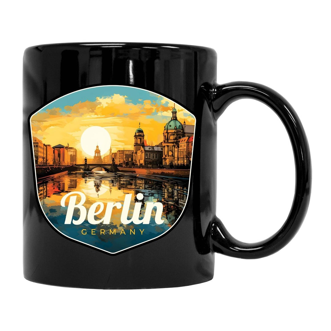 Berlin Germany Design C Souvenir 12 oz Ceramic Coffee Mug Image 1