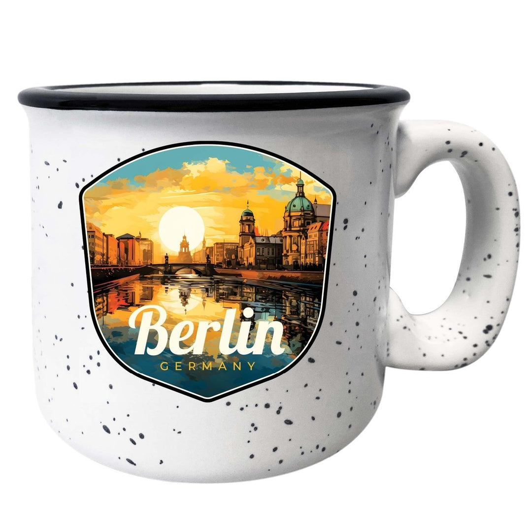 Berlin Germany Design C Souvenir 16 oz Ceramic camping mug Image 1