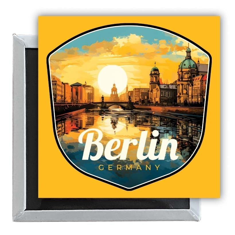 Berlin Germany Design C Souvenir 2.5 x 2.5-Inch Fridge Magnet Image 1