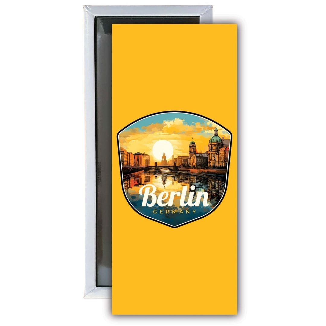 Berlin Germany Design C Souvenir Fridge Magnet 4.75 x 2 Inch Image 1