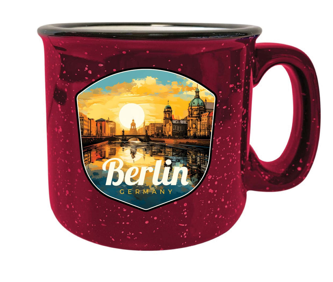 Berlin Germany Design C Souvenir 16 oz Ceramic camping mug Image 6