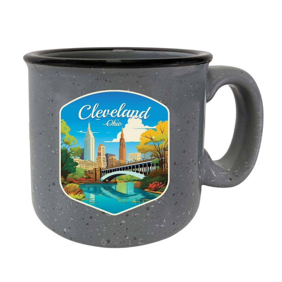 Cleveland Ohio Design B Souvenir 16 oz Ceramic camping mug Image 1