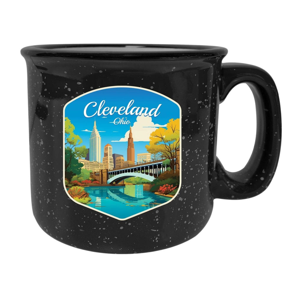 Cleveland Ohio Design B Souvenir 16 oz Ceramic camping mug Image 2