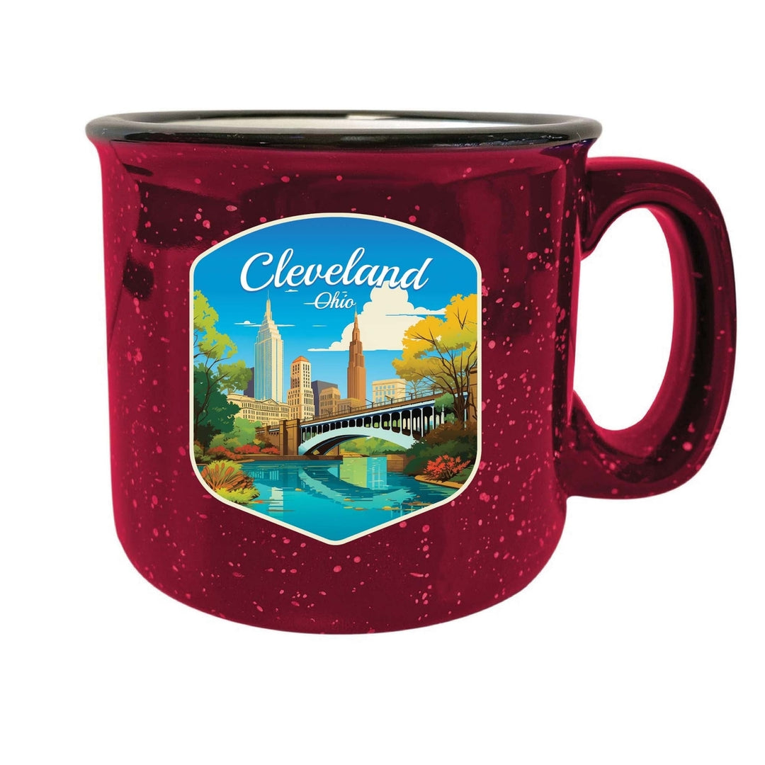 Cleveland Ohio Design B Souvenir 16 oz Ceramic camping mug Image 4