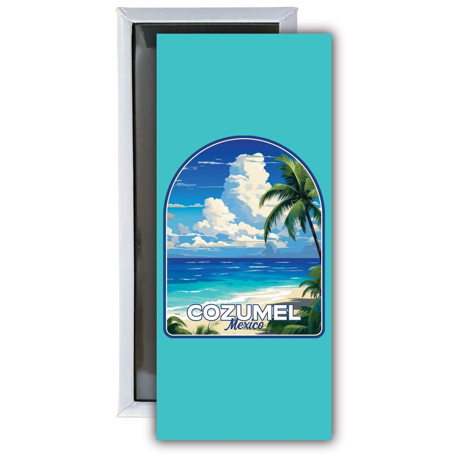 Cozumel Mexico Design C Souvenir Fridge Magnet 4.75 x 2 Inch Image 1