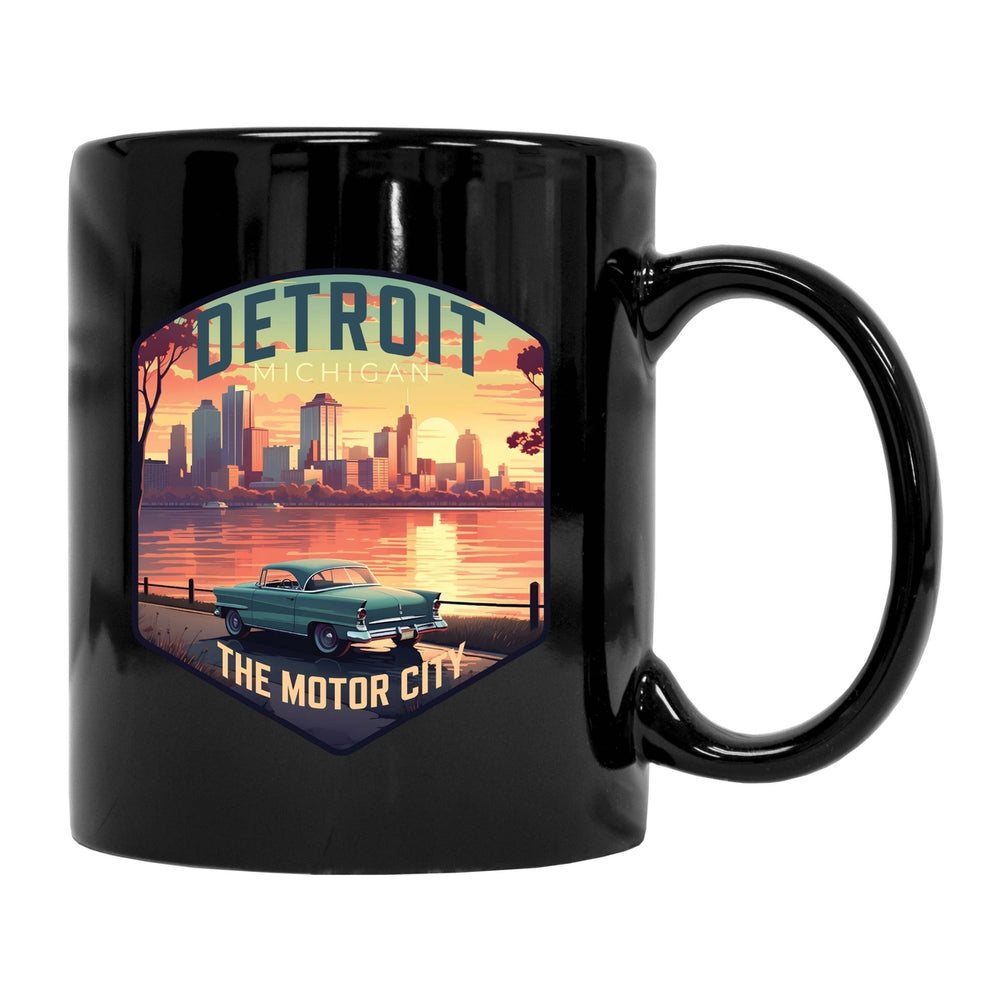 Detroit Michigan Design A Souvenir 12 oz Ceramic Coffee Mug Image 2