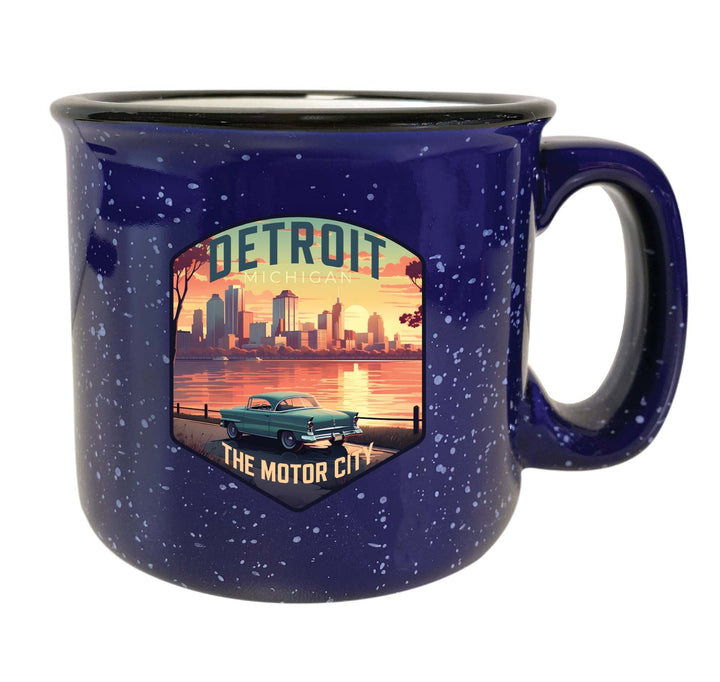 Detroit Michigan Design A Souvenir 16 oz Ceramic camping mug Image 4