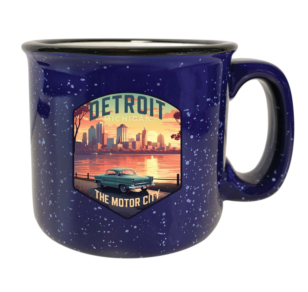 Detroit Michigan Design A Souvenir 16 oz Ceramic camping mug Image 1