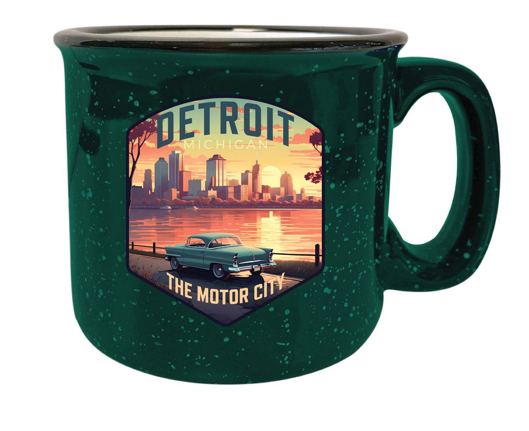 Detroit Michigan Design A Souvenir 16 oz Ceramic camping mug Image 4