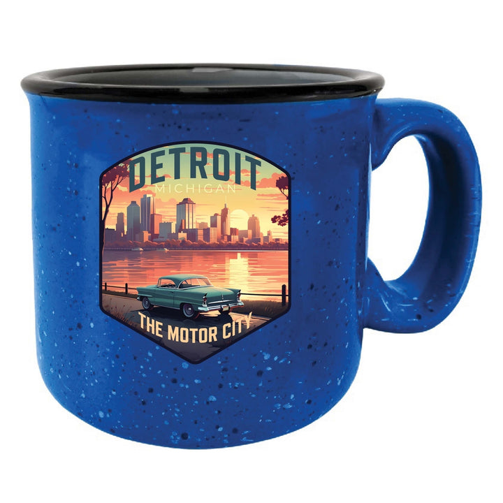 Detroit Michigan Design A Souvenir 16 oz Ceramic camping mug Image 7