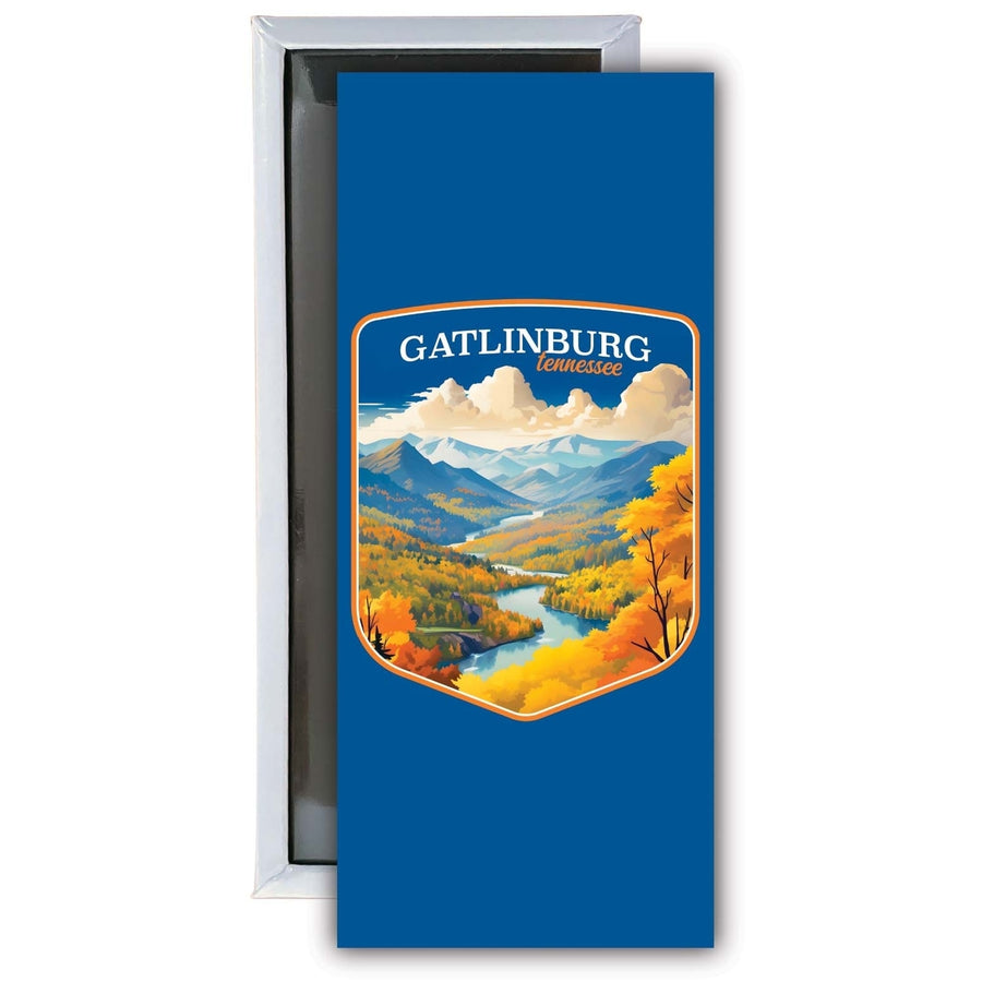 Gatlinburg Tennessee Design D Souvenir Fridge Magnet 4.75 x 2 Inch Image 1