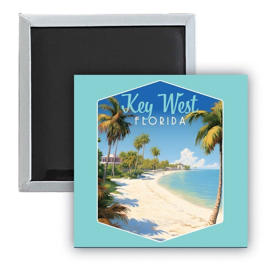 Key West Florida Design B Souvenir 2.5 x 2.5-Inch Fridge Magnet Image 1