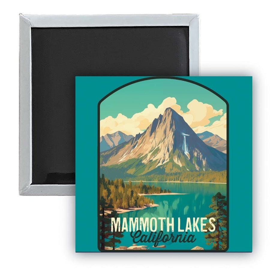 Mammoth Lakes California Design A Souvenir 2.5 x 2.5-Inch Fridge Magnet Image 1