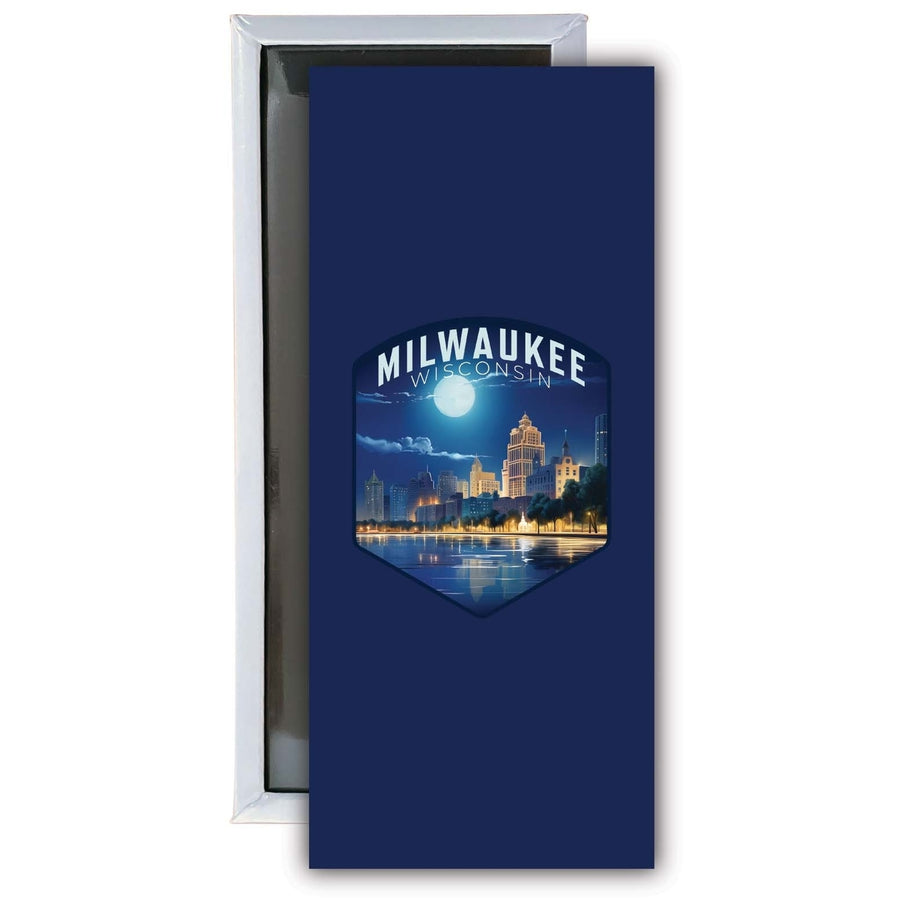 Milwaukee Wisconsin Design B Souvenir Fridge Magnet 4.75 x 2 Inch Image 1