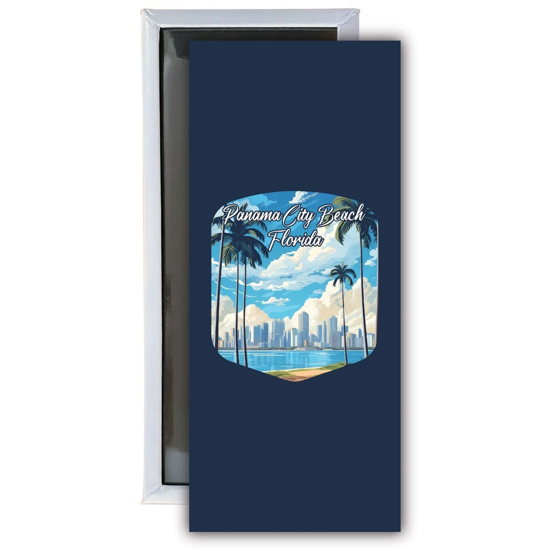 Panama City Beach Florida Design B Souvenir Fridge Magnet 4.75 x 2 Inch Image 1