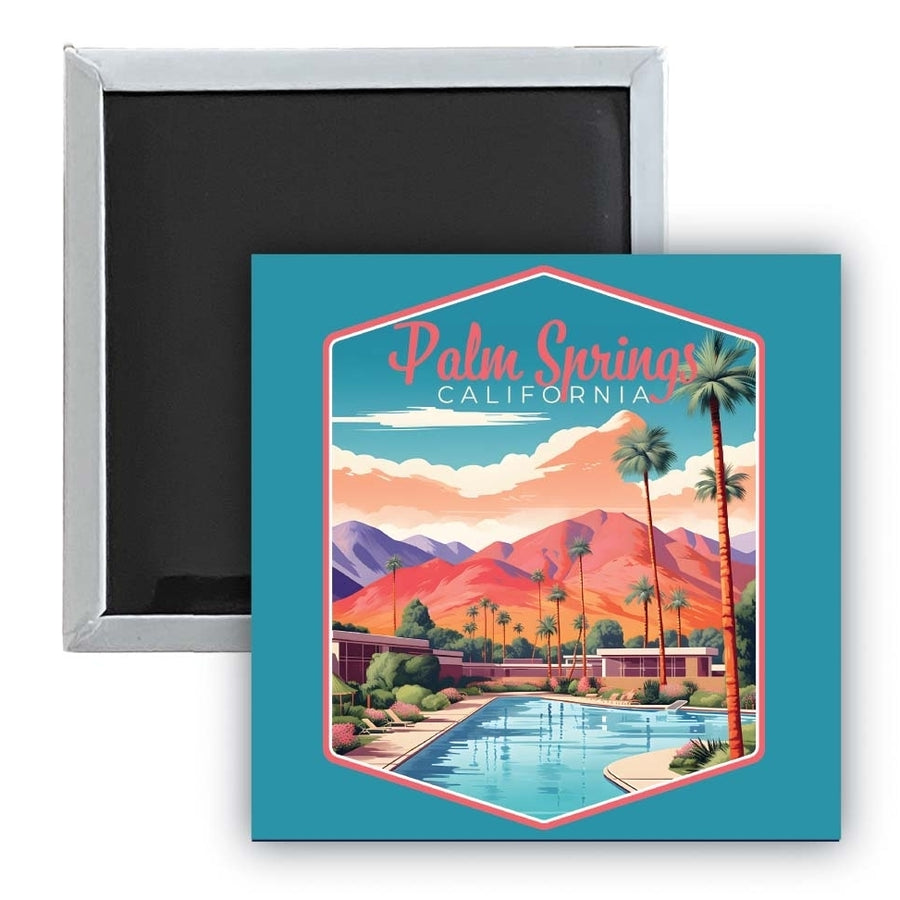 Palm Springs California Design B Souvenir 2.5 x 2.5-Inch Fridge Magnet Image 1