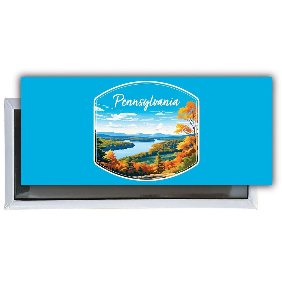 Pennsylvania Design C Souvenir Fridge Magnet 4.75 x 2 Inch Image 1