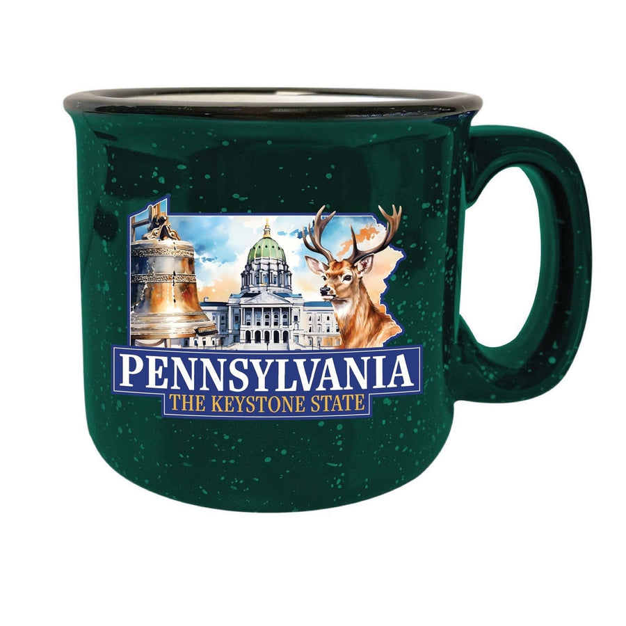 Pennsylvania Design D Souvenir 16 oz Ceramic camping mug Image 1