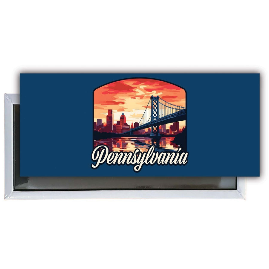 Pennsylvania Design A Souvenir Fridge Magnet 4.75 x 2 Inch Image 1