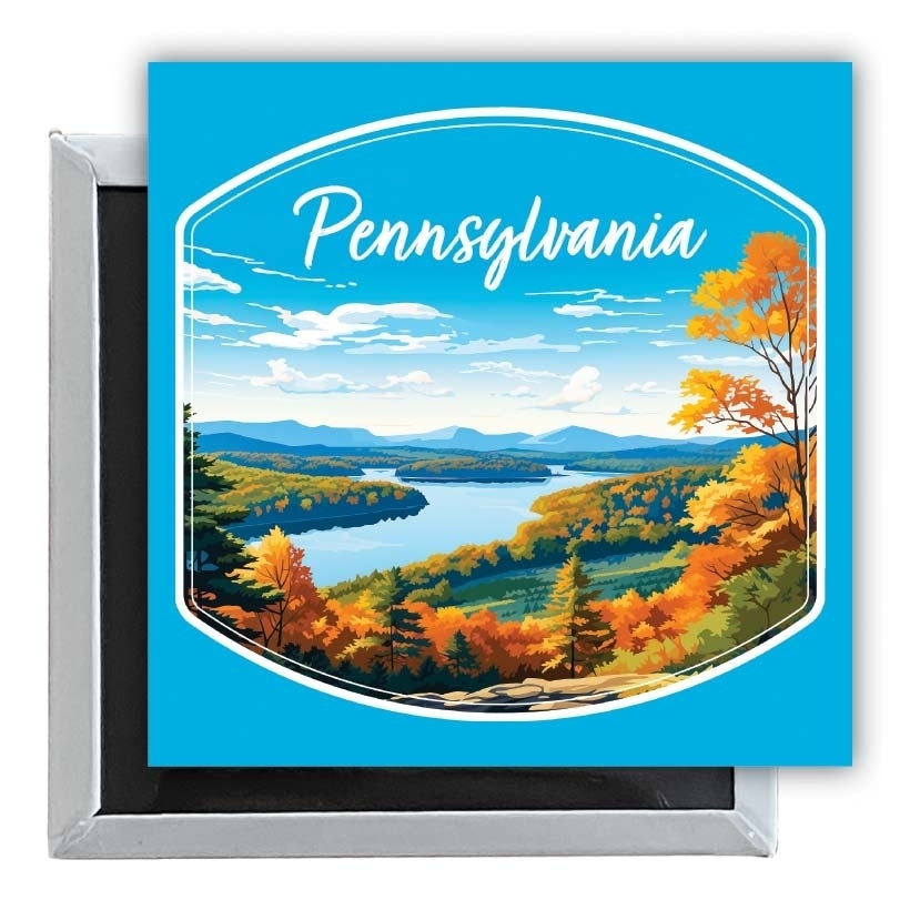 Pennsylvania Design C Souvenir 2.5 x 2.5-Inch Fridge Magnet Image 1