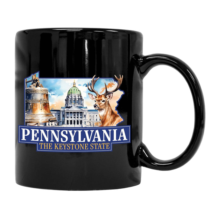 Pennsylvania Design D Souvenir 12 oz Ceramic Coffee Mug Image 1