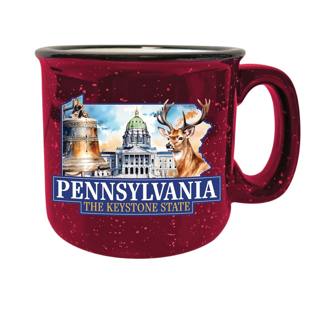 Pennsylvania Design D Souvenir 16 oz Ceramic camping mug Image 4