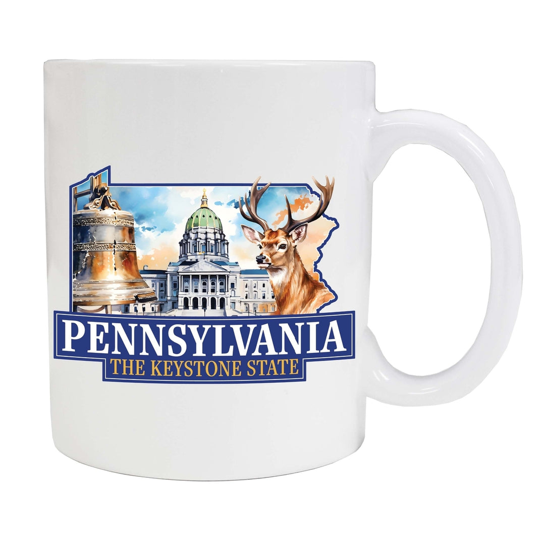 Pennsylvania Design D Souvenir 12 oz Ceramic Coffee Mug Image 2