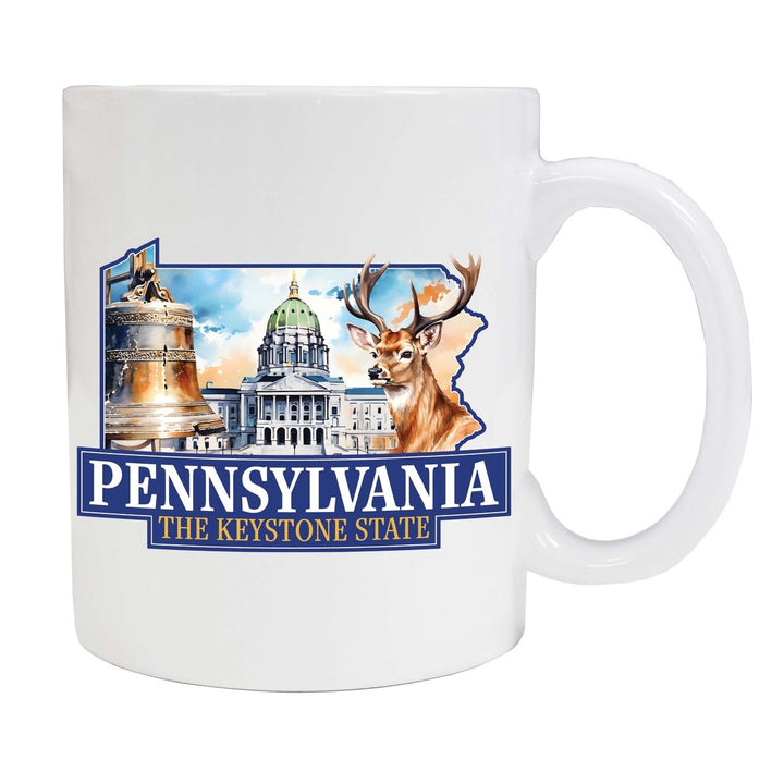 Pennsylvania Design D Souvenir 12 oz Ceramic Coffee Mug Image 1