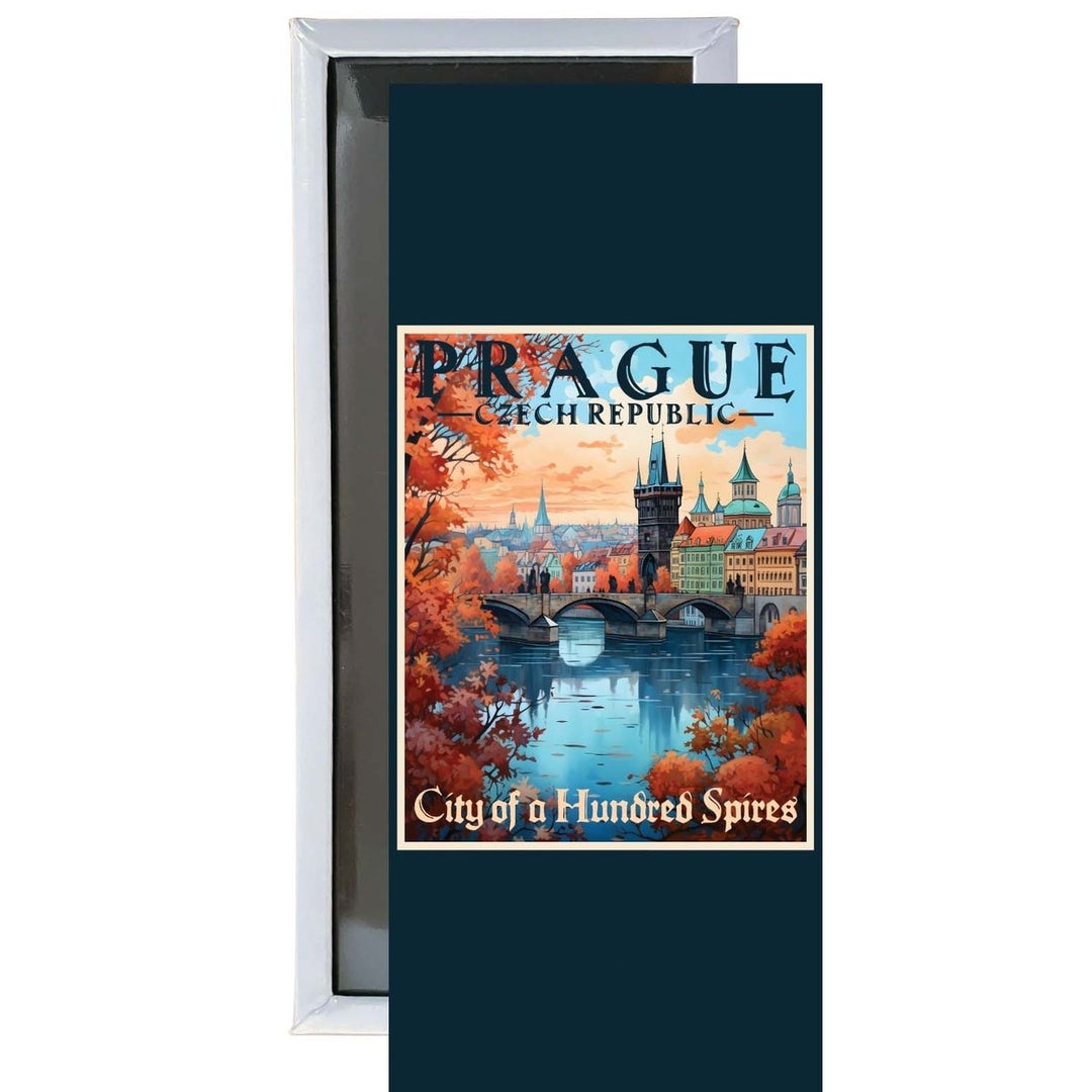 Prague Czech Republic Design A Souvenir Fridge Magnet 4.75 x 2 Inch Image 1