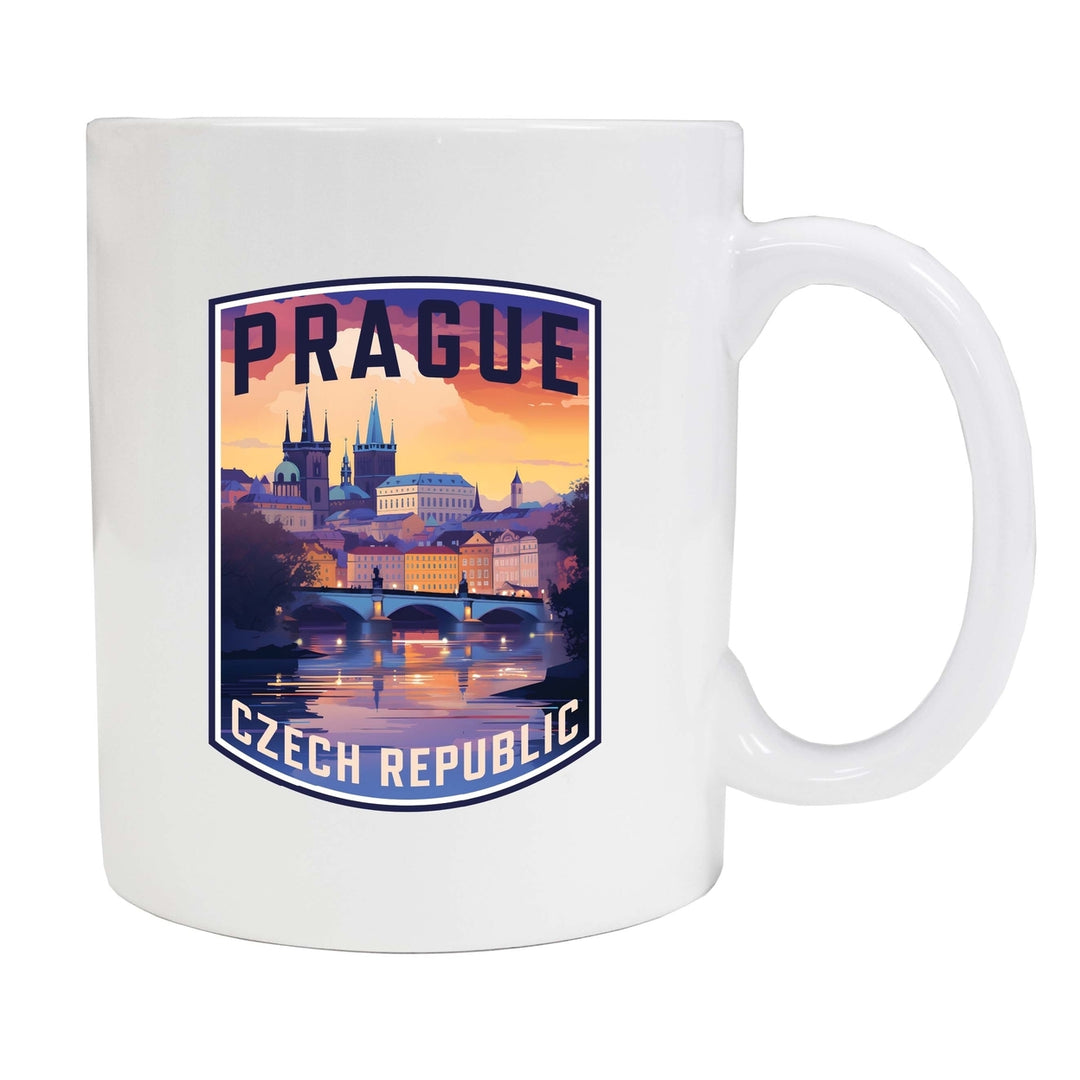 Prague Czech Republic Design B Souvenir 12 oz Ceramic Coffee Mug Image 1